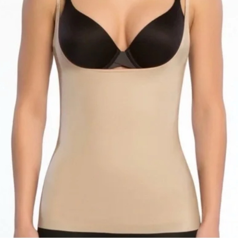 Spanx Cami Tank Open Bust Tummy Control Shaper Nude 2X